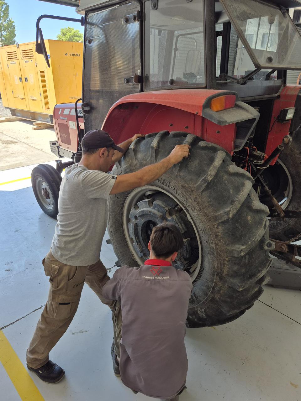Cambio de neumáticos tractores